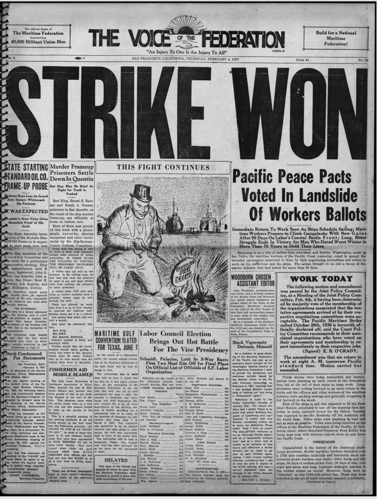 The Voice of the Federation, August 12, 1937, vol. 3, no. 10.