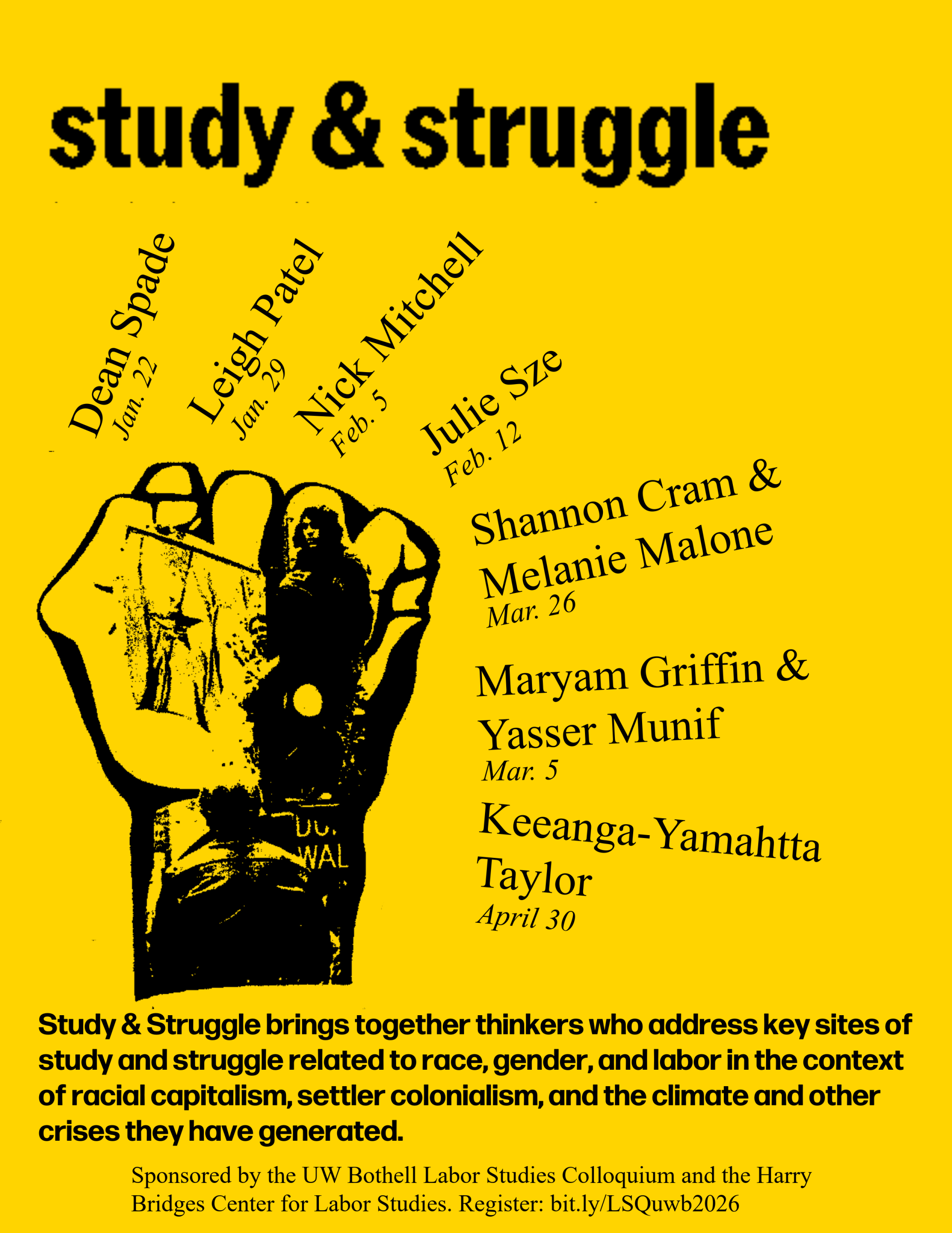 study and struggle poster