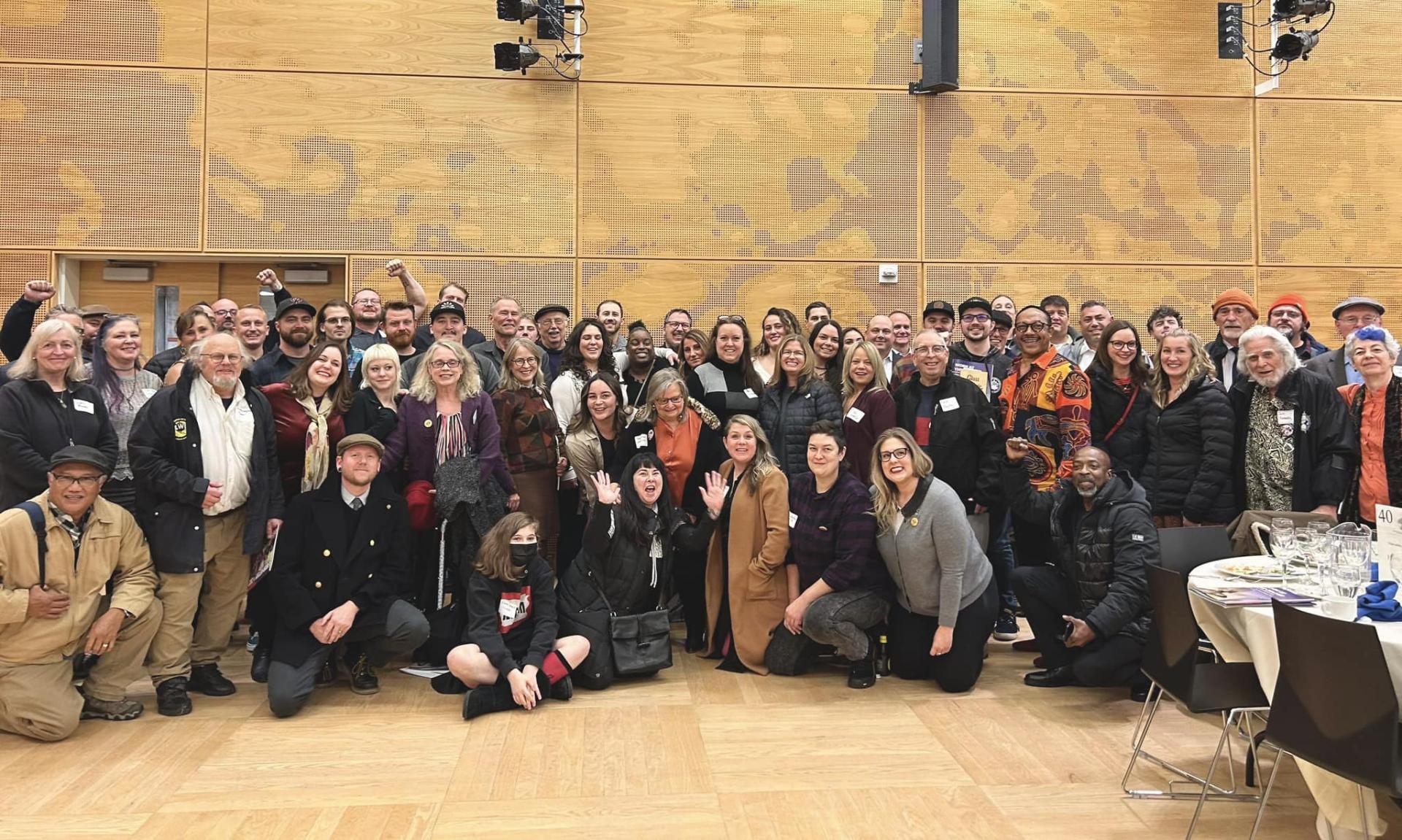 ILWU members at the 30th anniversary banquet